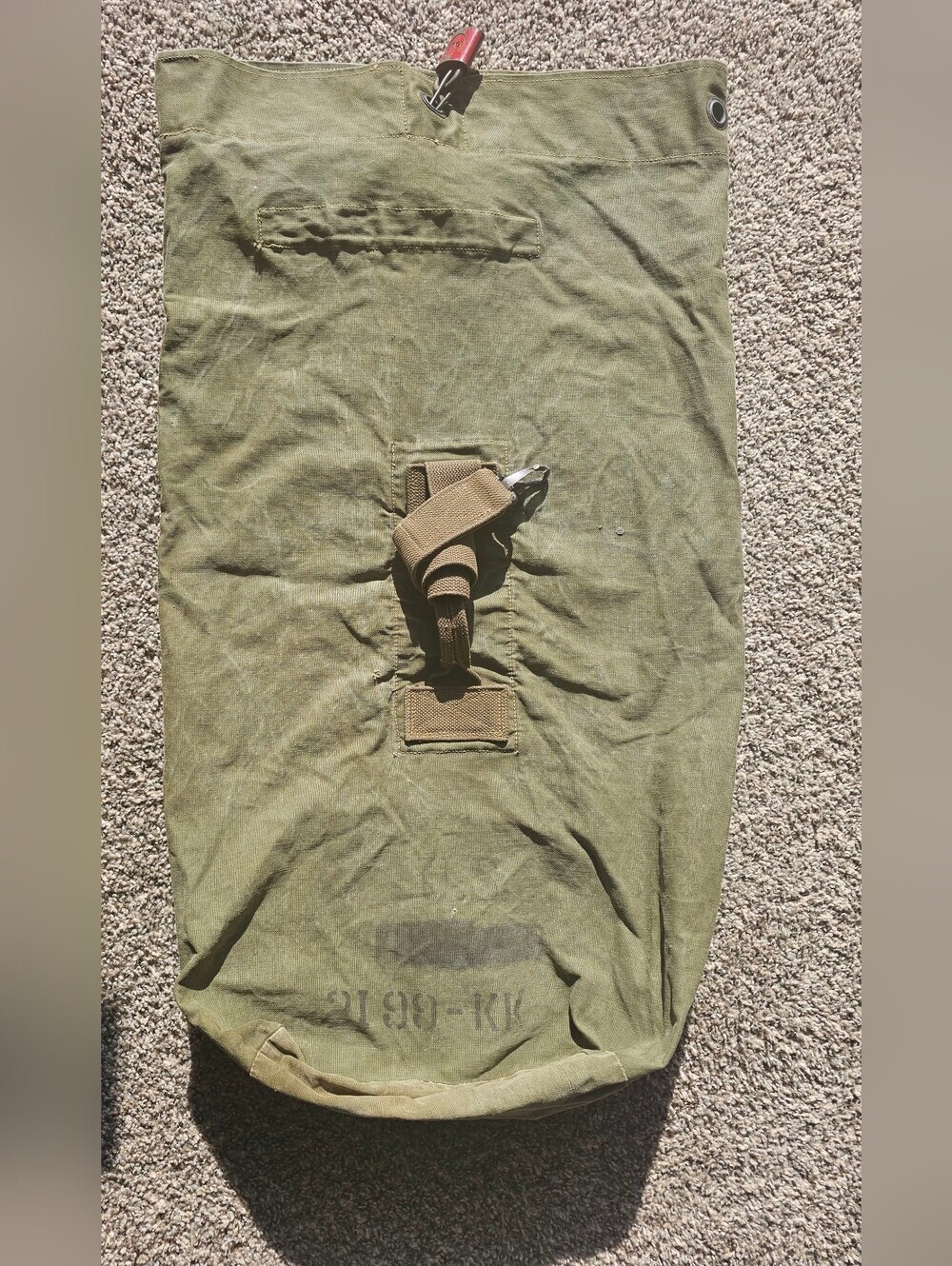 Olive Military Canvas Duffel Bag